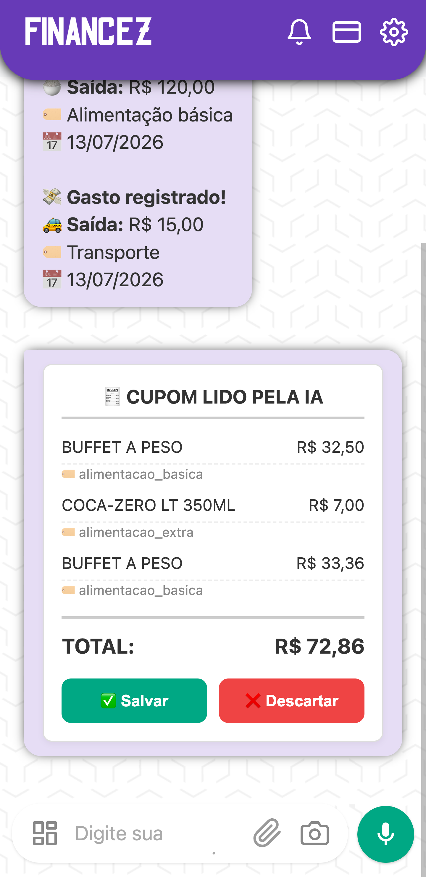 Leitura de Nota Fiscal